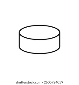 Hockey puck icon isolated. simple vector icon on white background