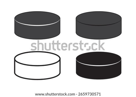 Hockey puck icon vector. Hockey illustrator sign. Puck symbol or logo.