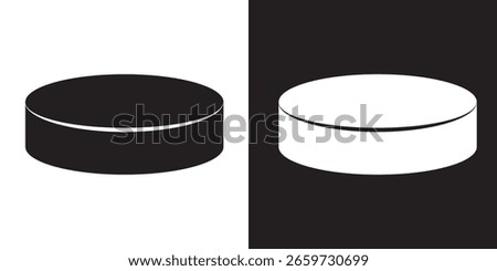 Hockey puck icon vector. Hockey illustrator sign. Puck symbol or logo.