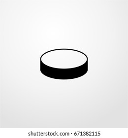 hockey puck icon. vector sign symbol on white background