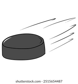 hockey puck illustration hand drawn isolated vector