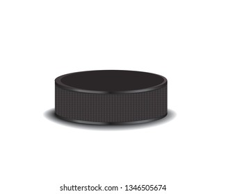 Hockey puck isolated on a white background