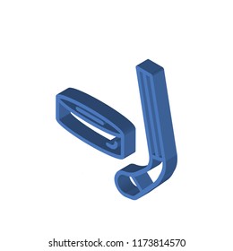 Hockey puck isometric left top view 3D icon