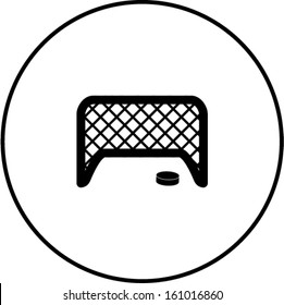 Hockey Puck And Net