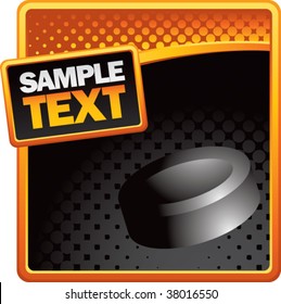 hockey puck on halftone template