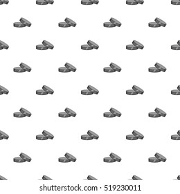 Hockey puck pattern. Cartoon illustration of hockey puck vector pattern for web