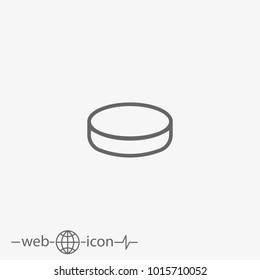 hockey puck vector icon