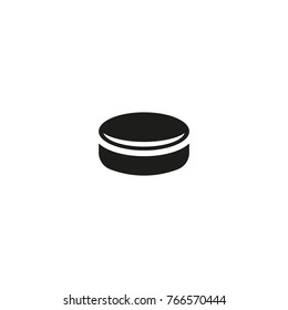 hockey puck vector icon