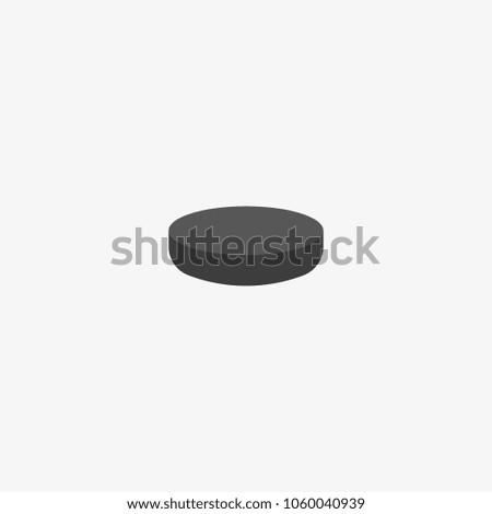 hockey puck vector icon