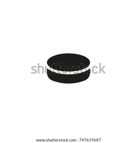 hockey puck vector icon