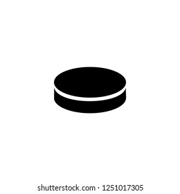 hockey puck vector icon. hockey puck sign on white background. hockey puck icon for web and app