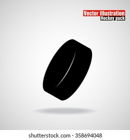 Hockey puck. Vector illustration. Eps 10