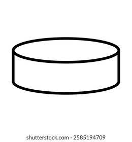 Hockey Puck Vector Line Icon Design