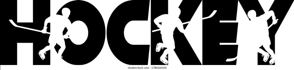 Hockey Quote Hockey Players Vector Stock Vector (Royalty Free ...