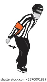 Vector de señalización de árbitro de hockey Eps