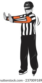 Vector de señalización de árbitro de hockey Eps