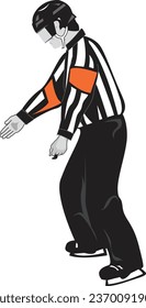 Vector de señalización de árbitro de hockey Eps