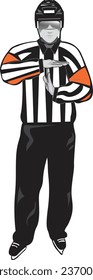 Vector de señalización de árbitro de hockey Eps
