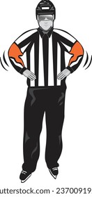 Vector de señalización de árbitro de hockey Eps