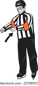 Vector de señalización de árbitro de hockey Eps