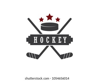 hockey retro badge design illustration,vintage design style, designed for apparel and logo