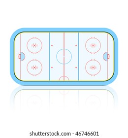 Hockey Rink. Detailed vector.