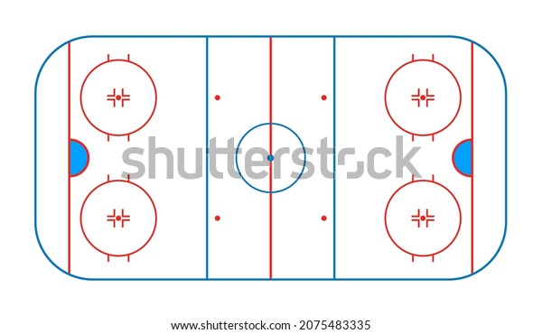 Hockey Rink Hockey Field Ice Arena Stock Vector (Royalty Free) 2075483335