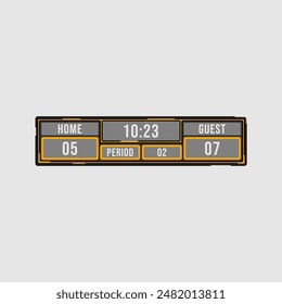 Hockey Scoreboard Illustration Isolated Background