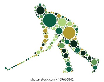 hockey shape vector design by color point