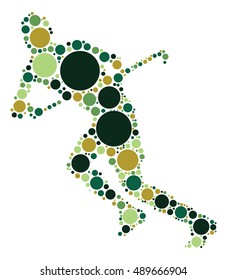 hockey shape vector design by color point