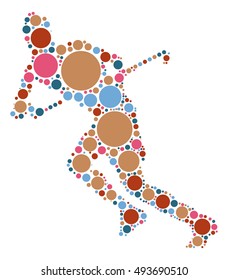 hockey shape vector design by color point

