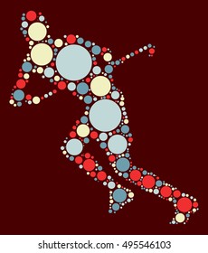hockey shape vector design by color point