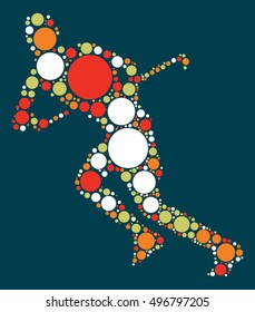 hockey shape vector design by color point
