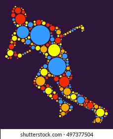 hockey shape vector design by color point