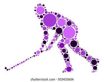 hockey shape vector design by color point
