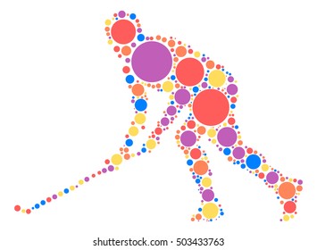 hockey shape vector design by color point
