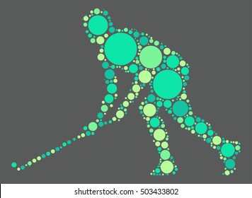 hockey shape vector design by color point
