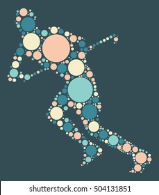 hockey shape vector design by color point