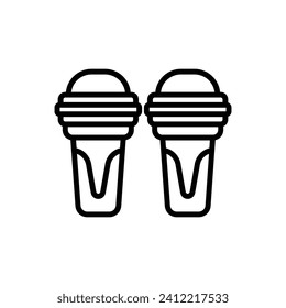 Hockey Shin Guard Icon Vector Illustration