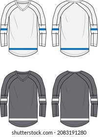 Hockey Shirt Fashion Flat Templates