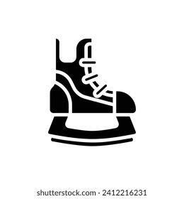 Hockey Shoe Filled Icon Vector Illustration