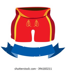 Hockey shorts with a banner for an inscription, ammunition hockey, sports equipment.