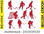 Hockey silhouettes icon vector image, Ice hockey vector image,
Ice hockey players monochrome sport team vector image,
Hockey player silhouettes pack,
Ice hokey players silhouettes