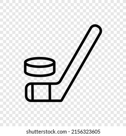 Hockey simple icon vector. Flat design. Transparent grid.ai