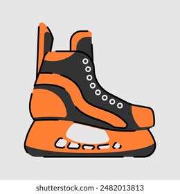 Hockey Skate Illustration Isolated Background