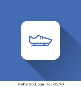 hockey skates icon. flat design
