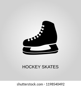 Hockey skates icon. Hockey skates symbol. Flat design. Stock - Vector illustration.