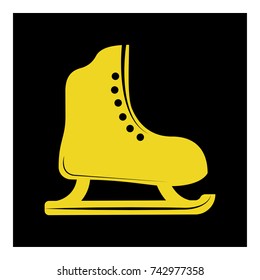 Hockey skates icon vector