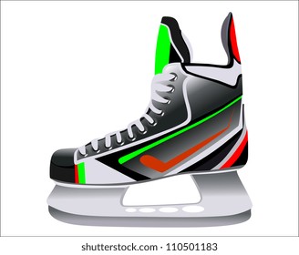 hockey skates isolated on white background