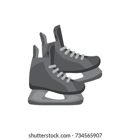 Hockey skates in monochrome style vector , stock illustration